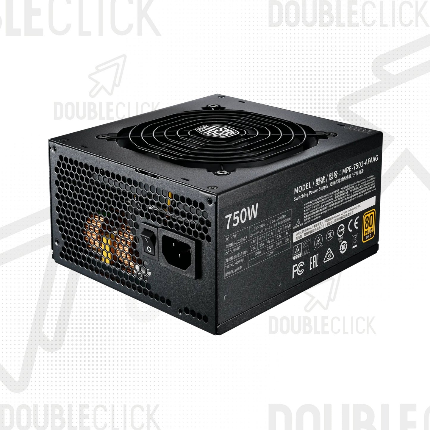 Fuente de Poder de 750W Cooler Master MWE 750 V2 Modular 80 Plus Gold