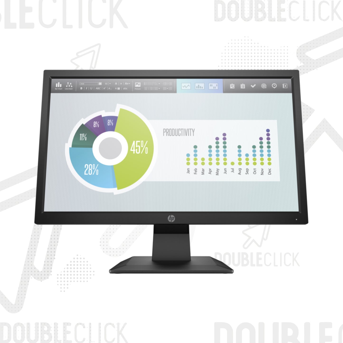 Monitor HP P204v de 19.5" HD+ 1600 x 900p TN 5ms 60Hz HDMI/VGA