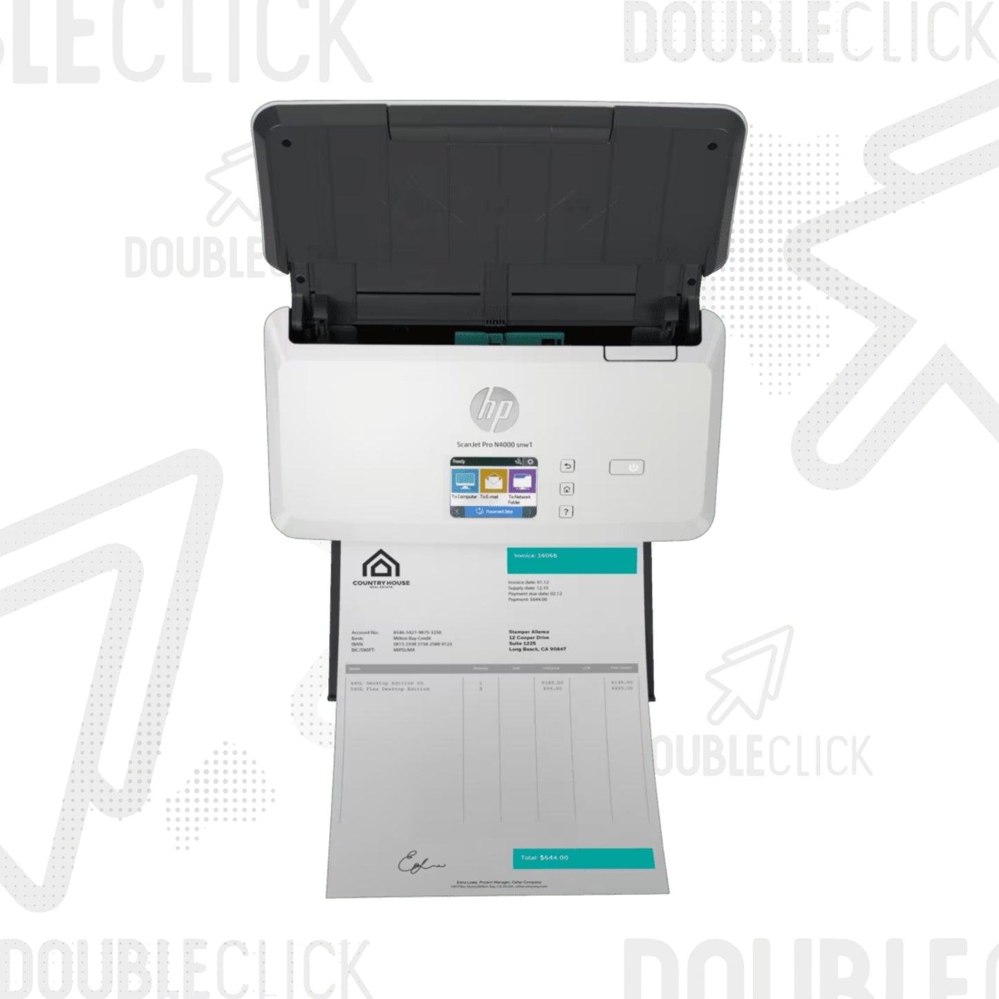 Scanner HP ScanJet Pro N4000 snw1 Red USB WiFi Con Alimentador de Hojas