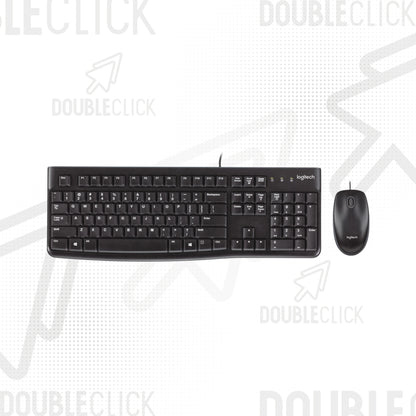 Combo Teclado y Mouse Alámbrico Logitech MK120 USB Español Negro